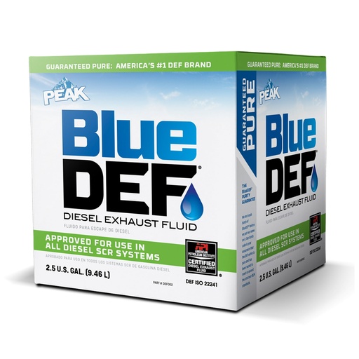 BlueDEF Diesel Exhaust Fluid 2.5 gal Box - for Diesel Vehicles with SCR Systems - 1 pack box 